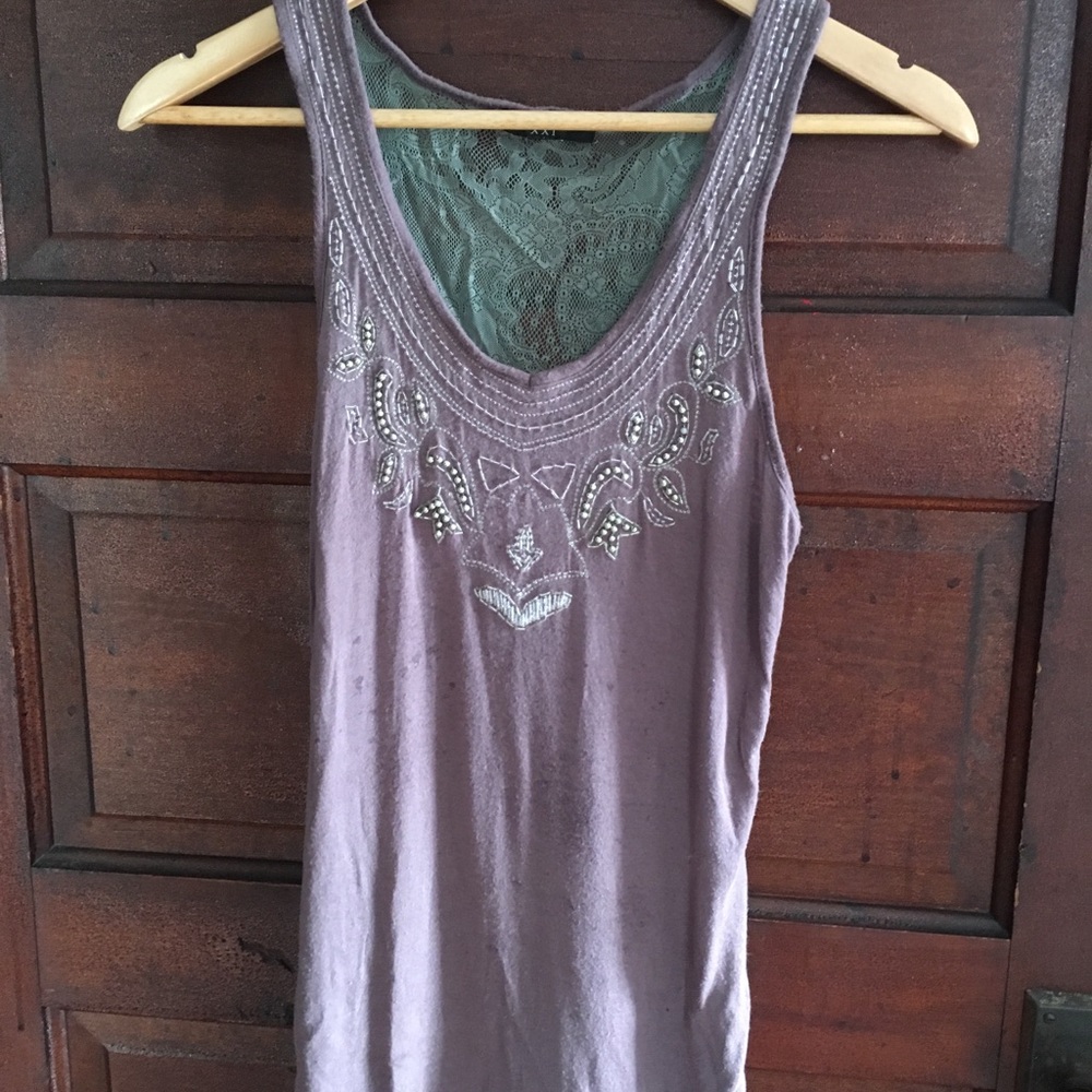 Embroidered tank